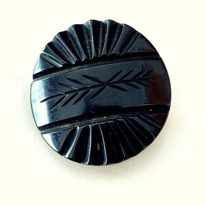 Vintage Antique Bakelite Carved Button